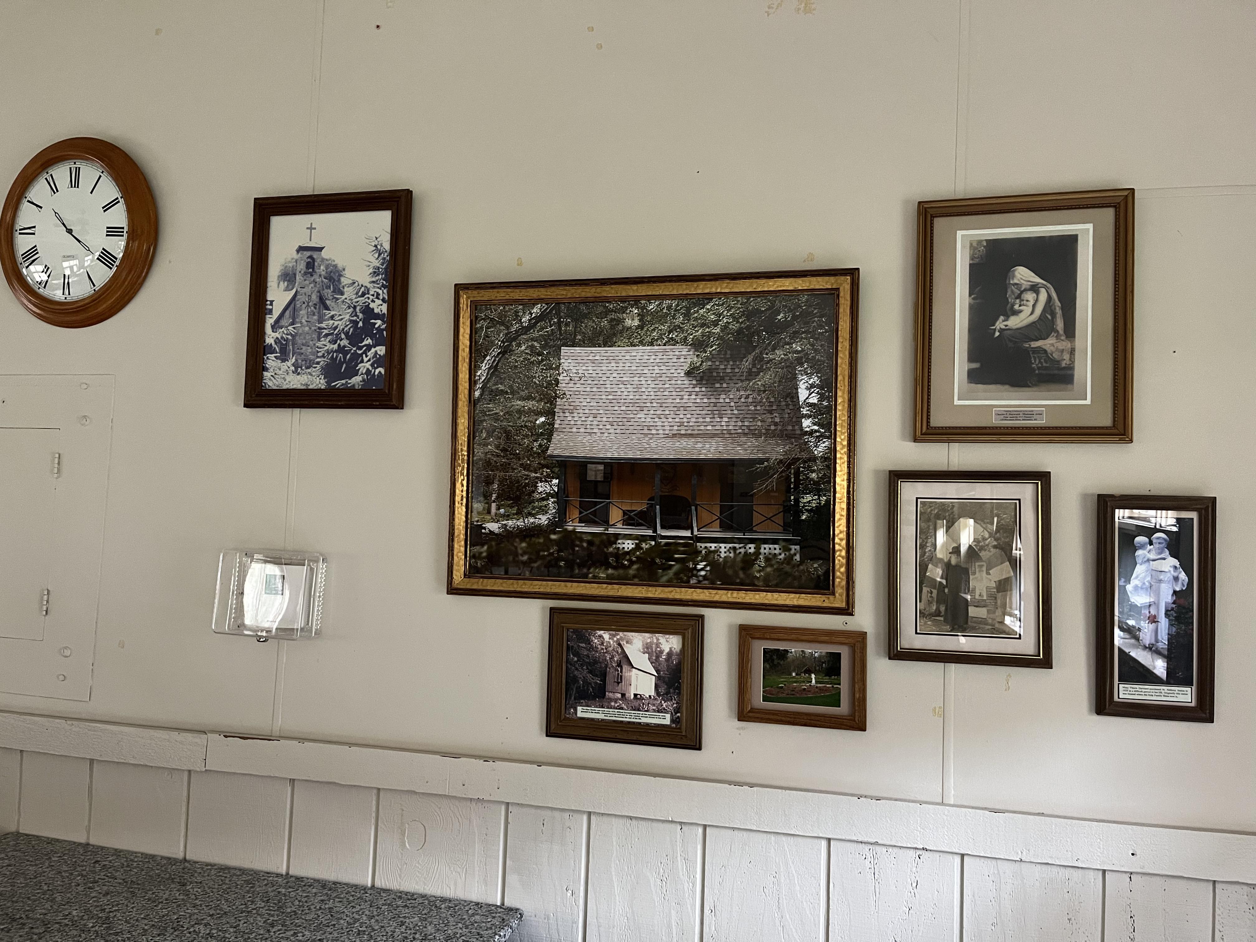 Historic photos displayed on Main Hall wall